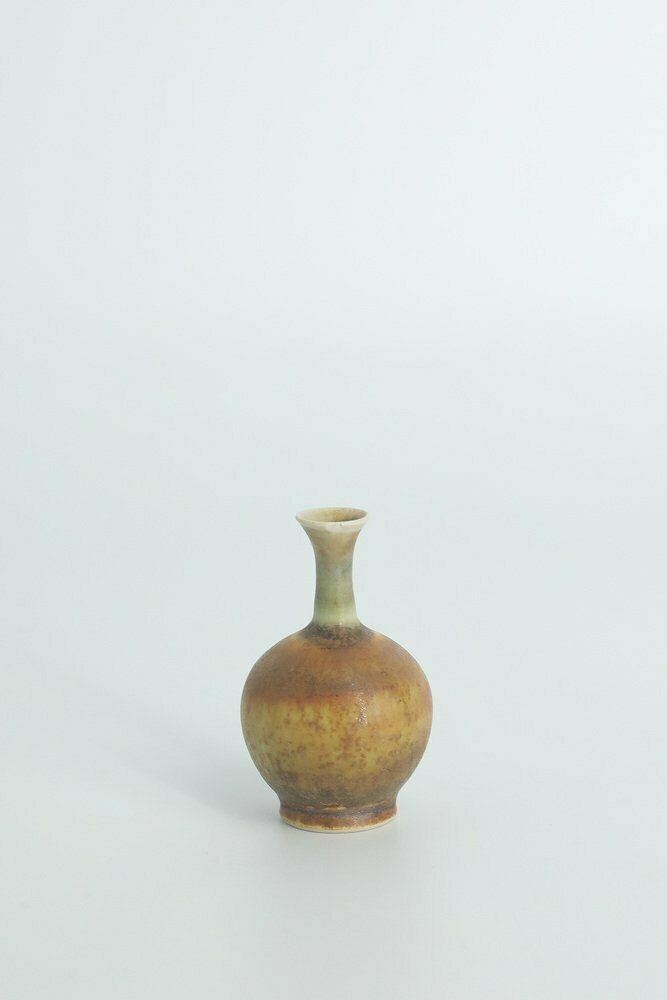 Small Mid Century Scandinavian Modern Collectible Brown Stoneware Vases By Gunnar Borg For Höganäs Ceramics, 1960s, Set Of 4 photo for sale