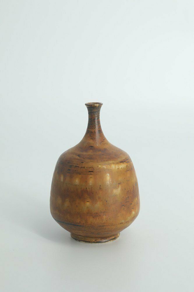 photo furniture Small Mid Century Scandinavian Modern Collectible Brown Stoneware Vases By Gunnar Borg For Höganäs Ceramics, 1960s, Set Of 4