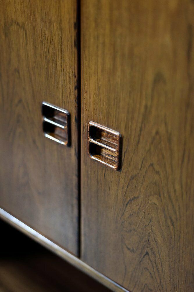 2758.91 Mid Century Scandinavian Modern Rosewood Highboard With Bar By æ. Jensen & T. Mølholm For Herning, 1960s photo