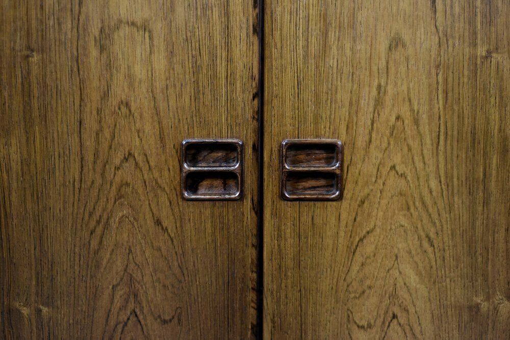 photo buy Mid Century Scandinavian Modern Rosewood Highboard With Bar By æ. Jensen & T. Mølholm For Herning, 1960s