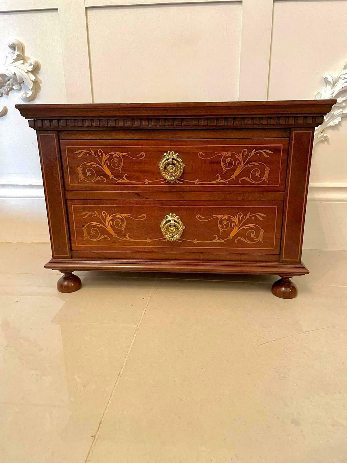 photo for sale Quality Pair Of Antique Edwardian Inlaid Mahogany Chests