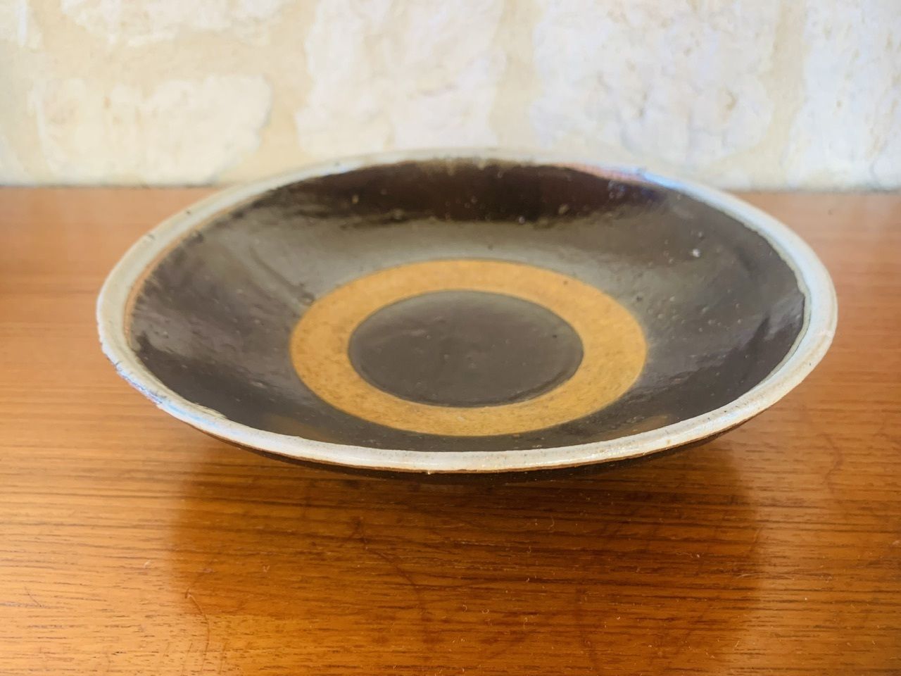 Mid Century, Glazed Bullseye Earthenware Bowl, California, USA, 1960s photo furniture