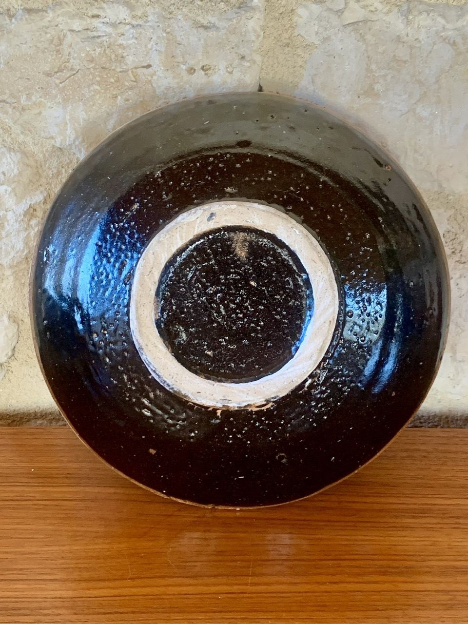 Mid Century, Glazed Bullseye Earthenware Bowl, California, USA, 1960s photo vintage