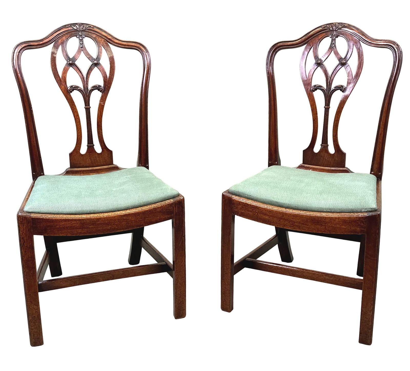 Georgian 18th Century Pair Of Side Chairs (England, Circa 1770) photo Furniture