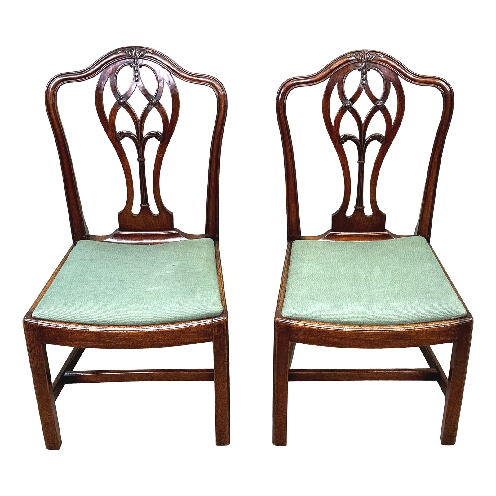 2650.0 Georgian 18th Century Pair Of Side Chairs (England, Circa 1770) photo