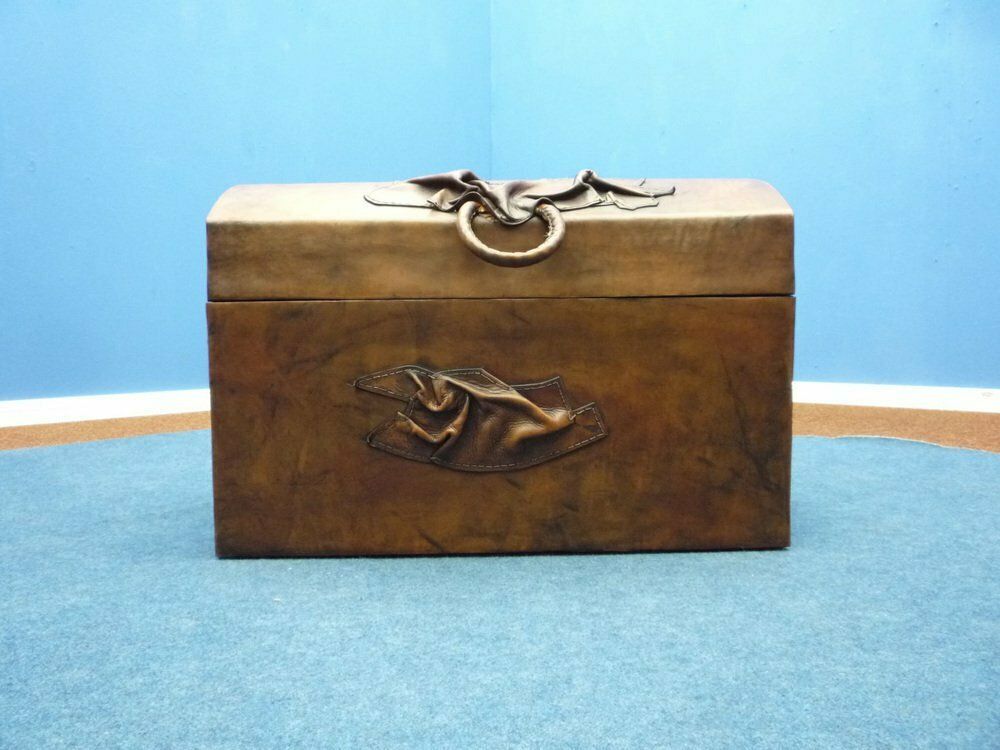 Vintage Art Deco Chest Of Drawers Made Of Leather & Wood photo Home Decor