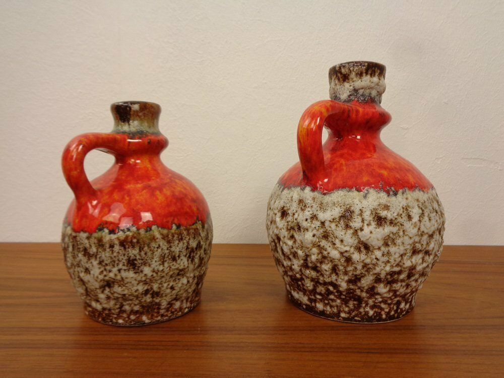 Fat Lava Ceramic Vases From Jopeko, 1970s, Set Of 2 photo Home Decor