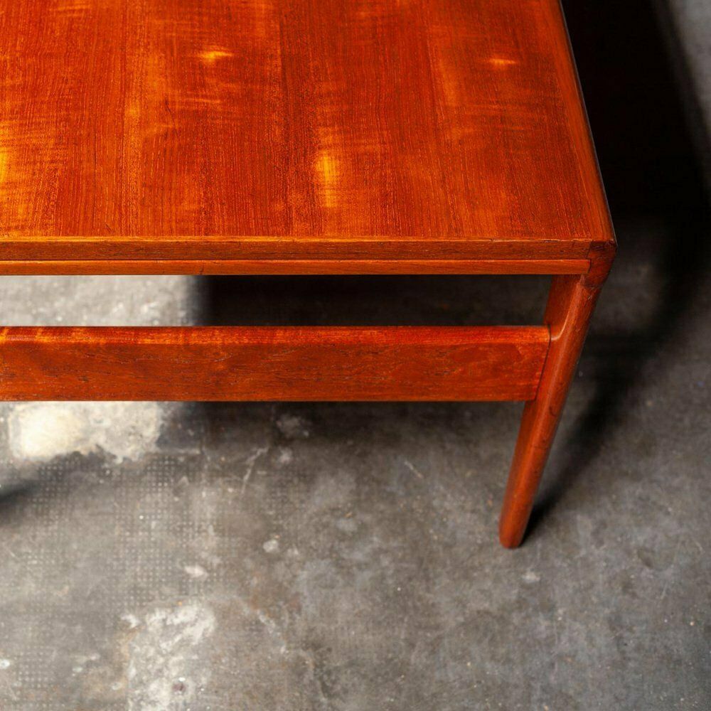 Mid Century Danish Extendable Coffee Table In Teak By Illum Wikkelso For Koefoeds Mobelfabrik, 1960s photo vintage