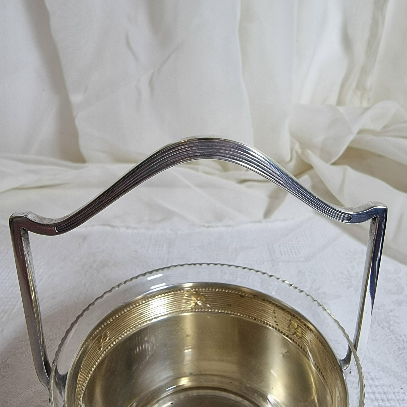 W.M.F Art Nouveau Basket & Original Glass Liner photo vinterior
