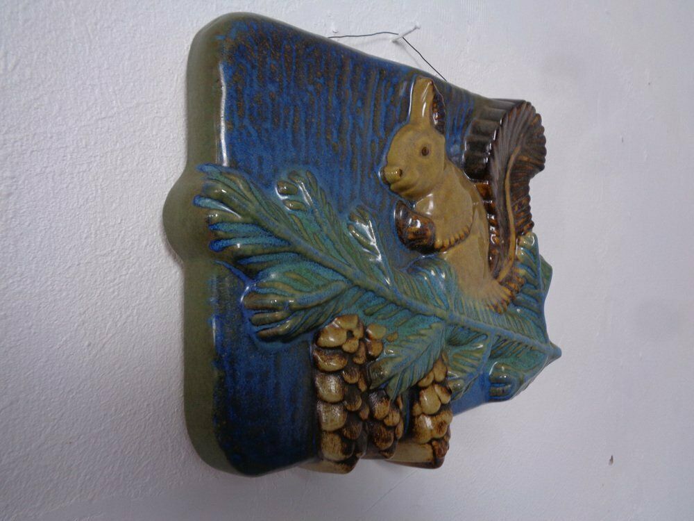 Stoneware Studio Ceramic Wall Plaque From Ego Lidköping, Sweden, 1960s, 1970s photo Art