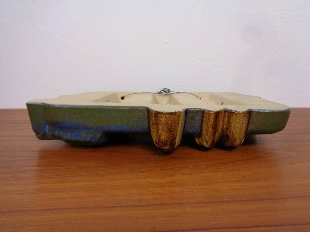 photo vintage Stoneware Studio Ceramic Wall Plaque From Ego Lidköping, Sweden, 1960s, 1970s