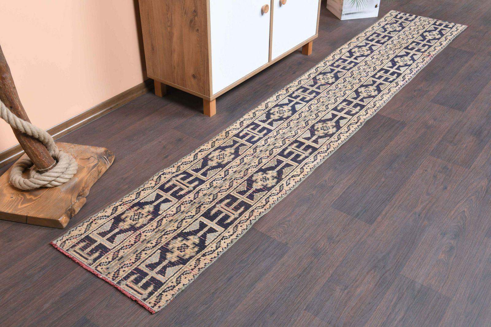 1.6x9.4 Ft Turkish Runner, Vintage Runner, Oushak Runner, Antique Rug, Entryway Rug, Handmade Runner, Hallway Rug Kitchen Rug, 2x9 Wool Rug