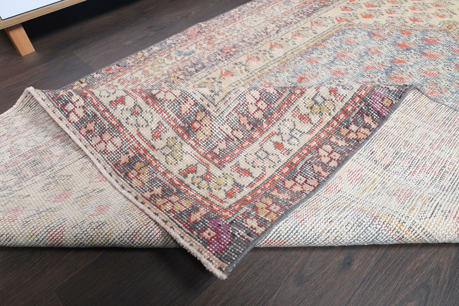 4.2x7.1 Ft Handmade Turkish Vintage Area Rug, Oushak Area Rug, Wool Rug, Living Room Rug, Bedroom Rug, Antique Rug, 4x7 Rug, Farmhouse Decor photo buy