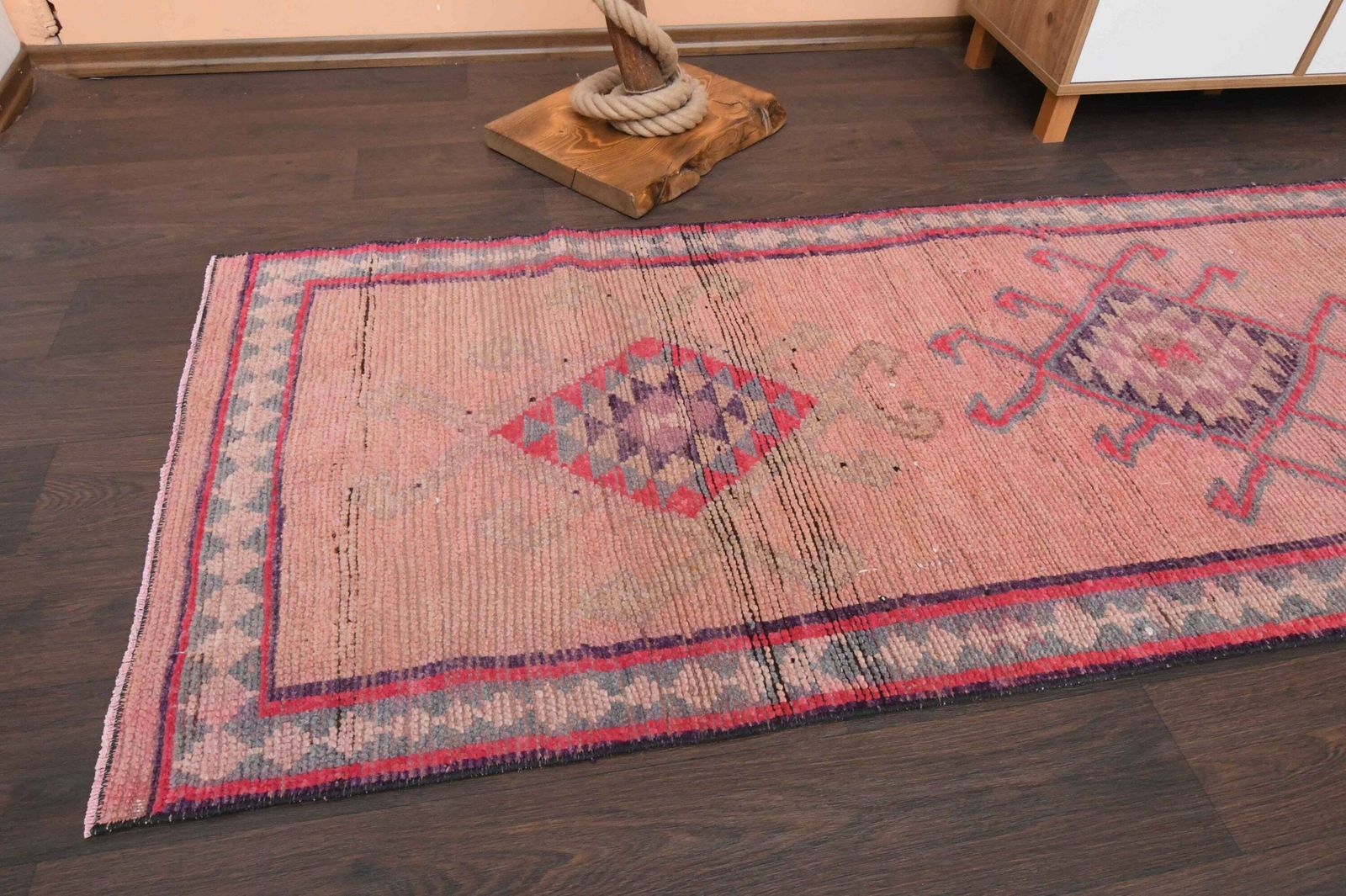 2.8x11.6 Ft Turkish Handmade Rug, Hallway Rug, Antique Runner Rug, Anatolian Rug, 3x12 Oushak Rug, Kitchen Rug, Bedroom Rug, Entryway Rug photo 392.0