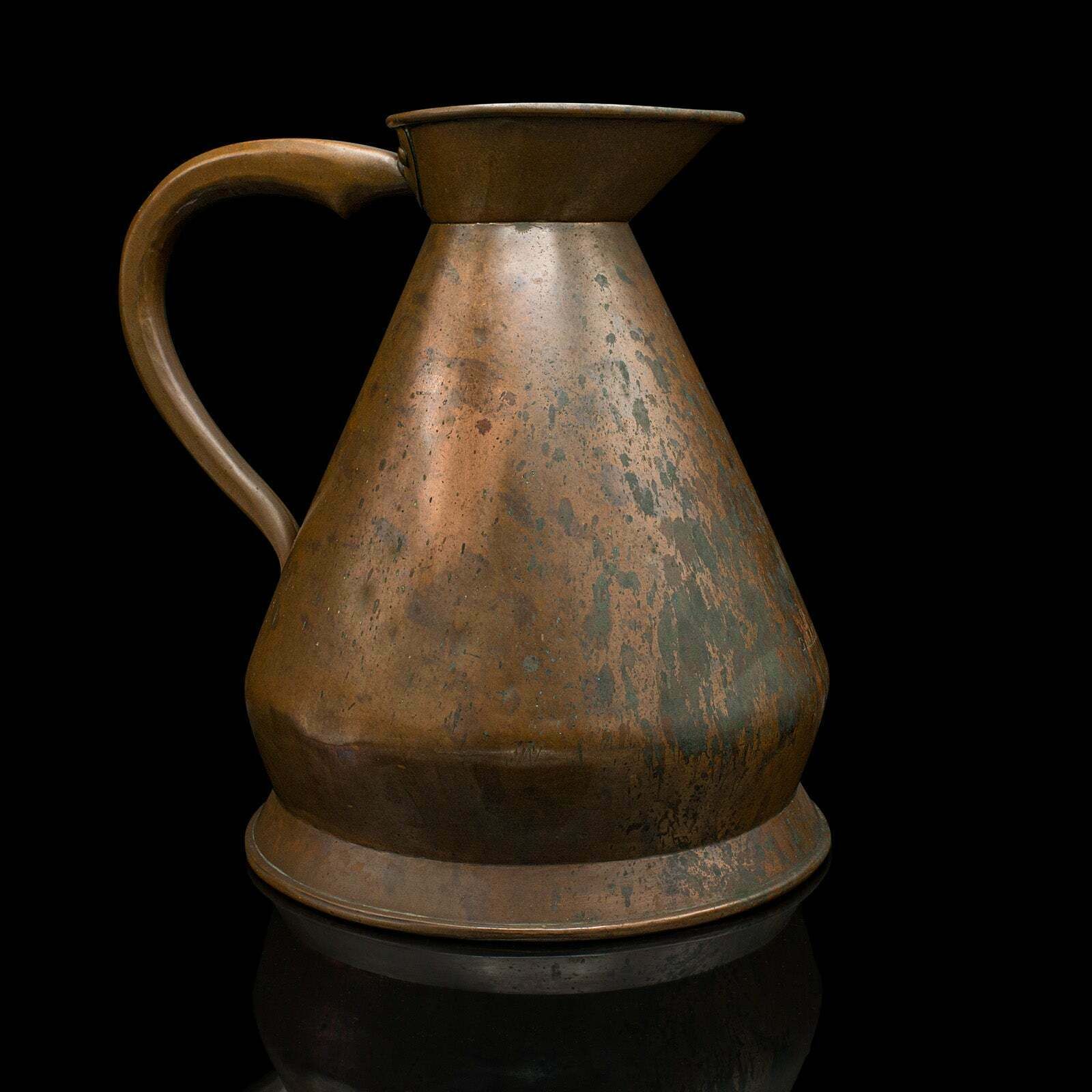 Large Antique Serving Jug, English, Copper, 2 Gallon Ewer, Victorian, Circa 1880