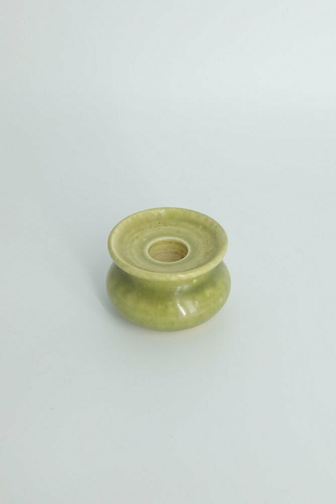 Small Mid Century Scandinavian Modern Collectible Stoneware Candleholder From Gunnars Ceramics Höganäs, 1960s photo Home Decor