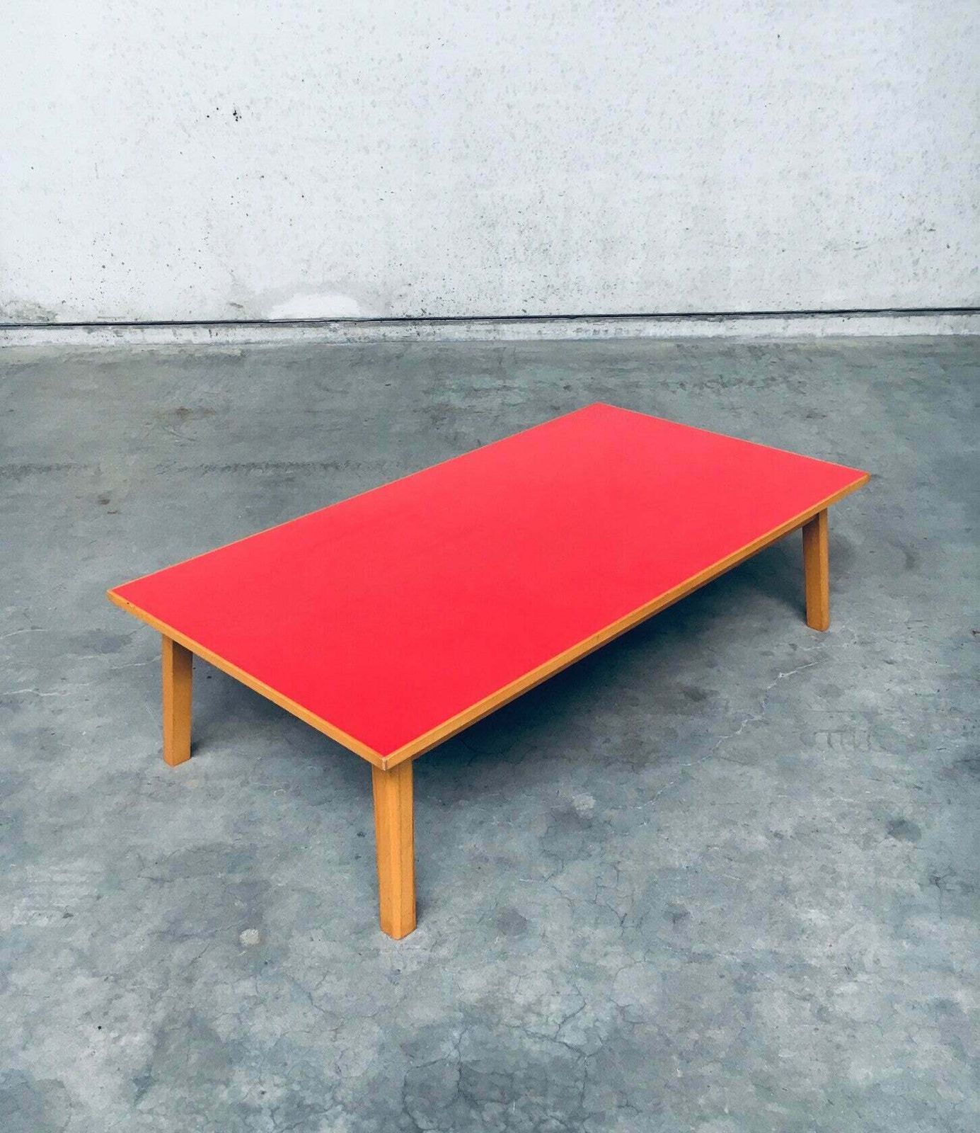 Midcentury Design Red Coffee Table, 1950's Belgium photo for sale