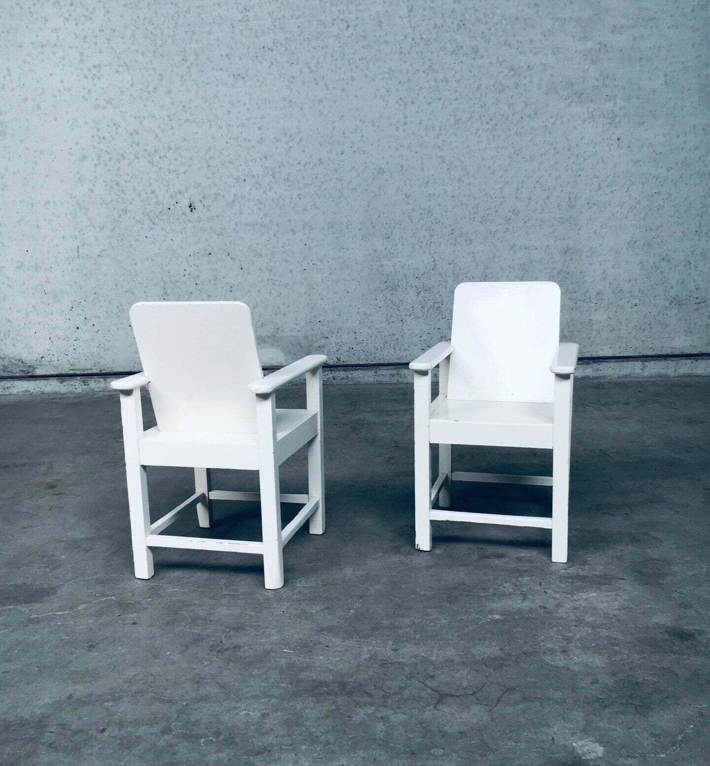 Art Deco Period Handmade Childs Arm Chair Set, 1920's Belgium photo vintage