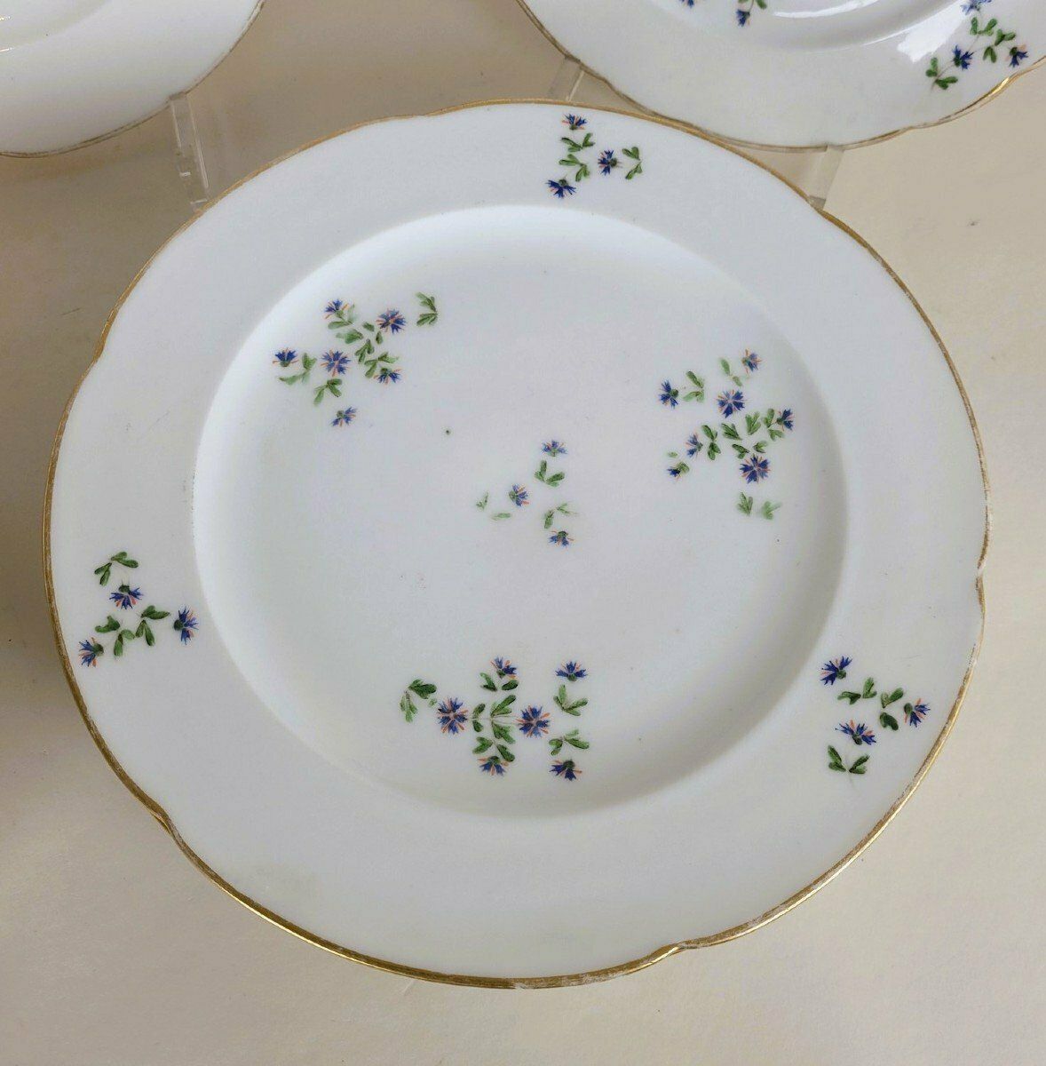 Nast Paris, Series Of 12 Barbeaux Plates, 18th Century photo for sale