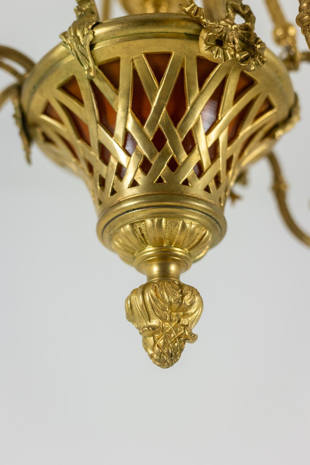 photo furniture Louis XVI Style Chandelier In Gilded Bronze. Circa 1900.