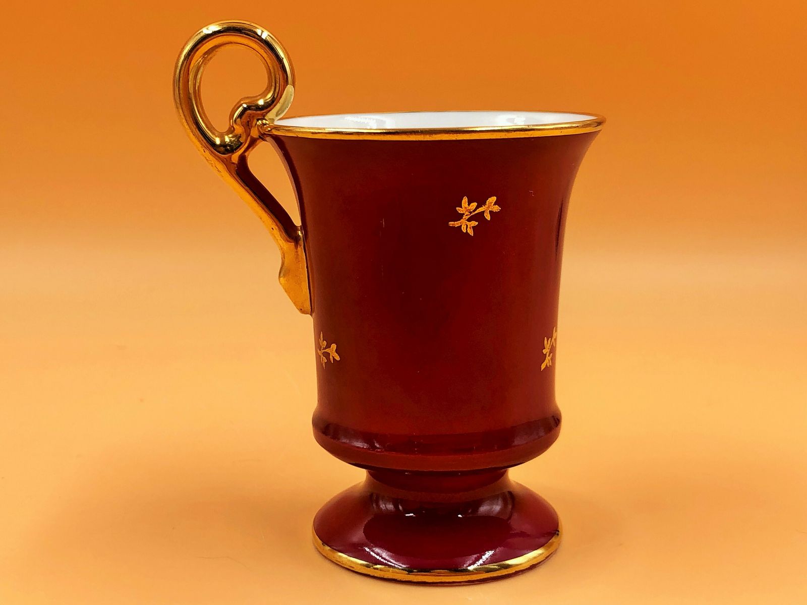 Giraud Limoges Porcelain Fragonard Courting Couple Demitasse / Chocolate Cup And Saucer Duo. photo for sale