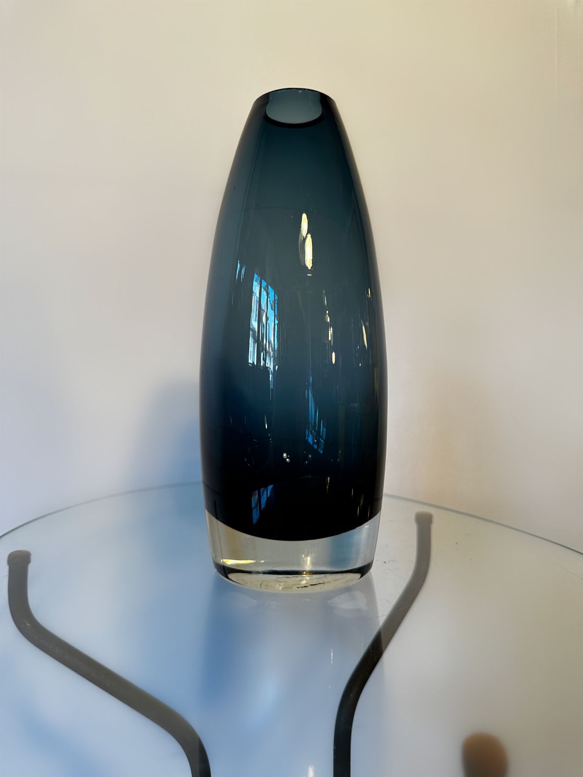 Tamara Aladin For Riihimäki, Finland, Mid Century Modern Thick Glass Vase, 1960s