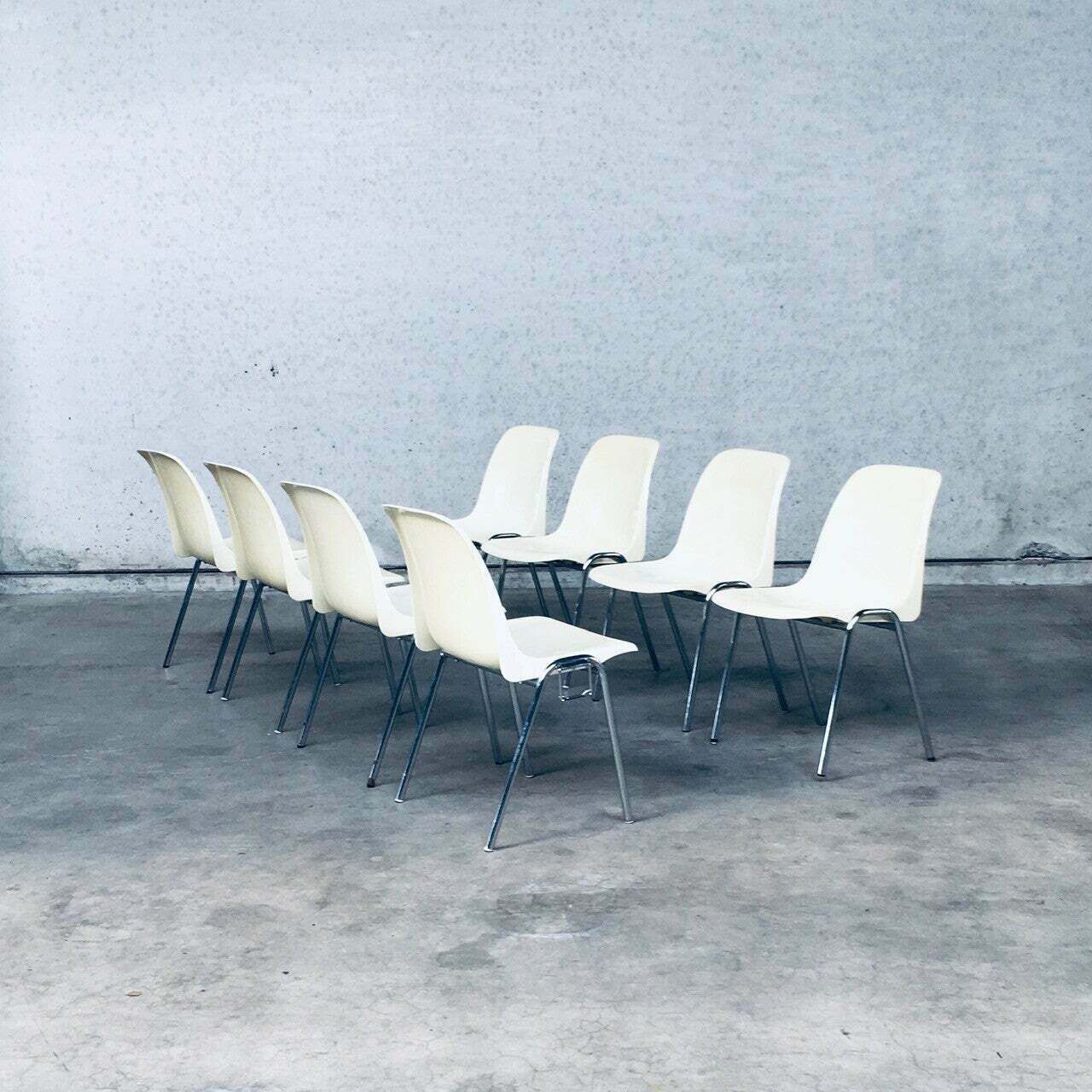 "Orly" Stacking Chairs By Bruno Pollak For Solo, Germany 1979 photo buy