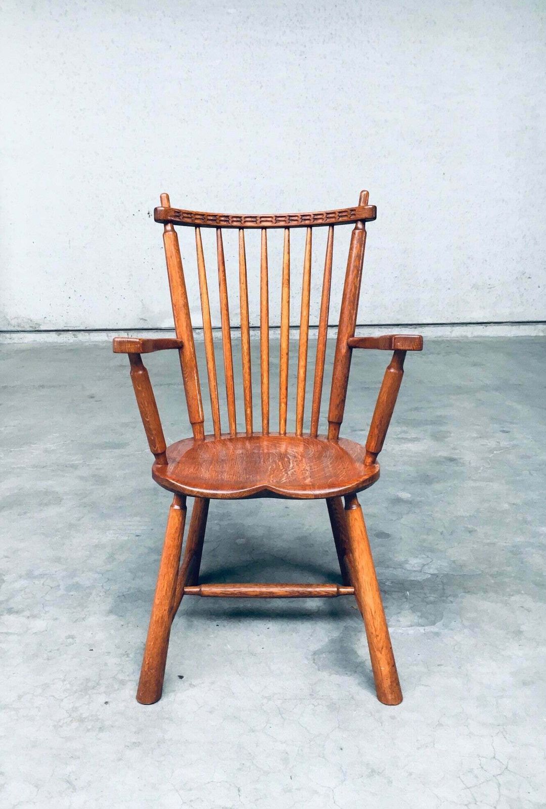 photo buy Dutch Design Oak Arm Chair Set By De Ster Gelderland, Netherlands 1960's