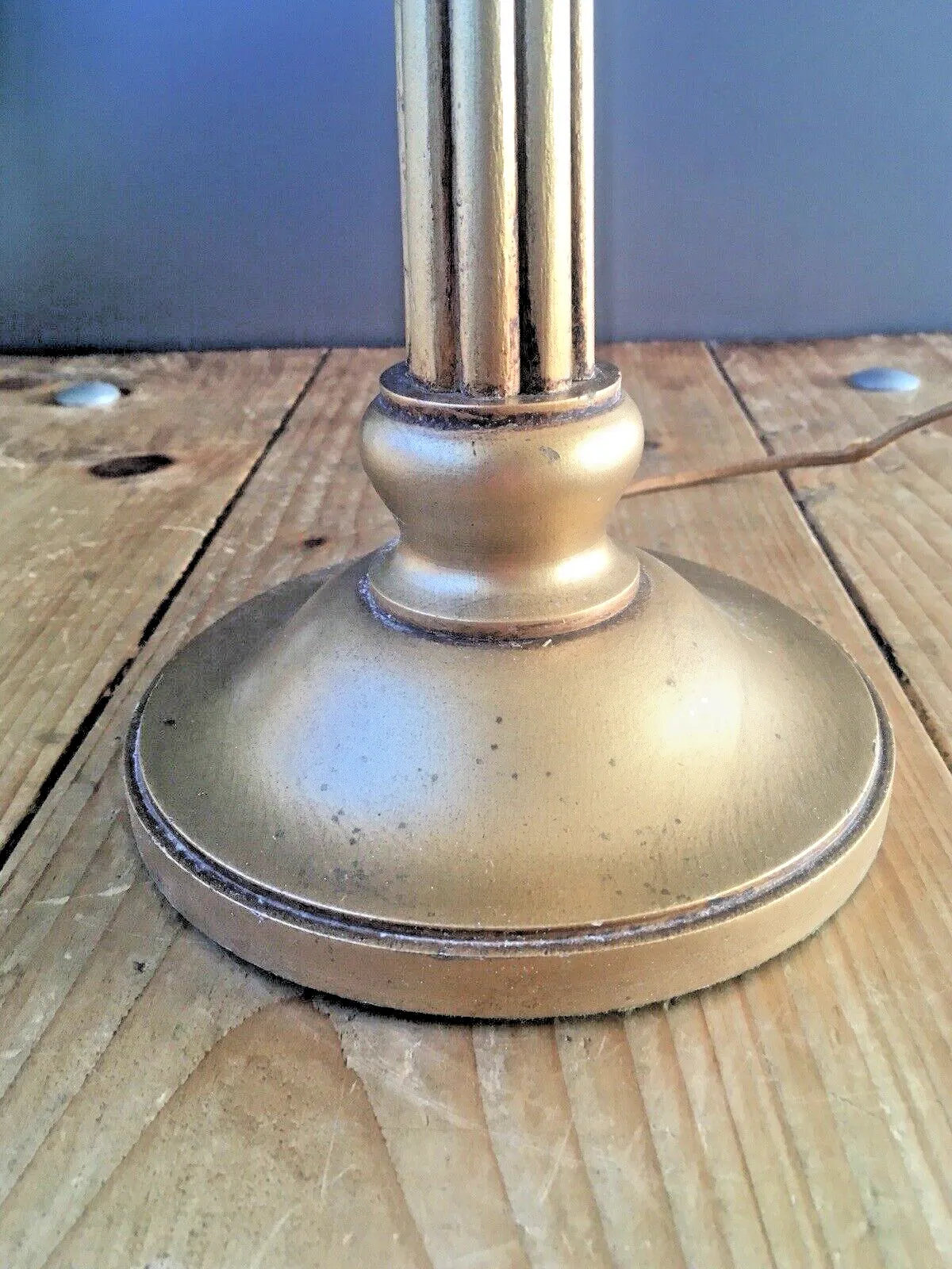 Antique Giltwood Column Table Lamp French Empire Grand Antique Country House photo vinterior