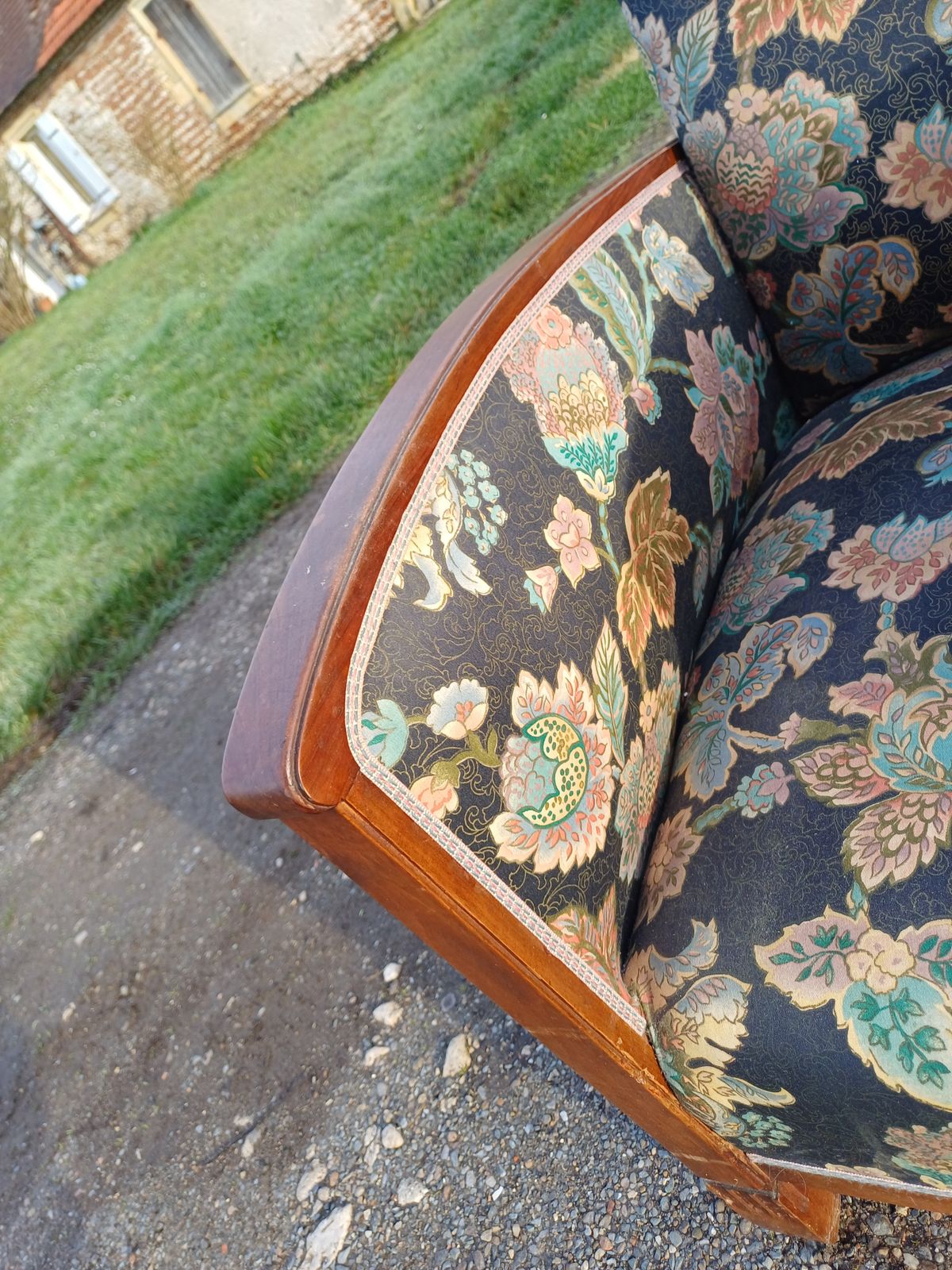 Art Deco Walnut Armchair, 1940s photo furniture
