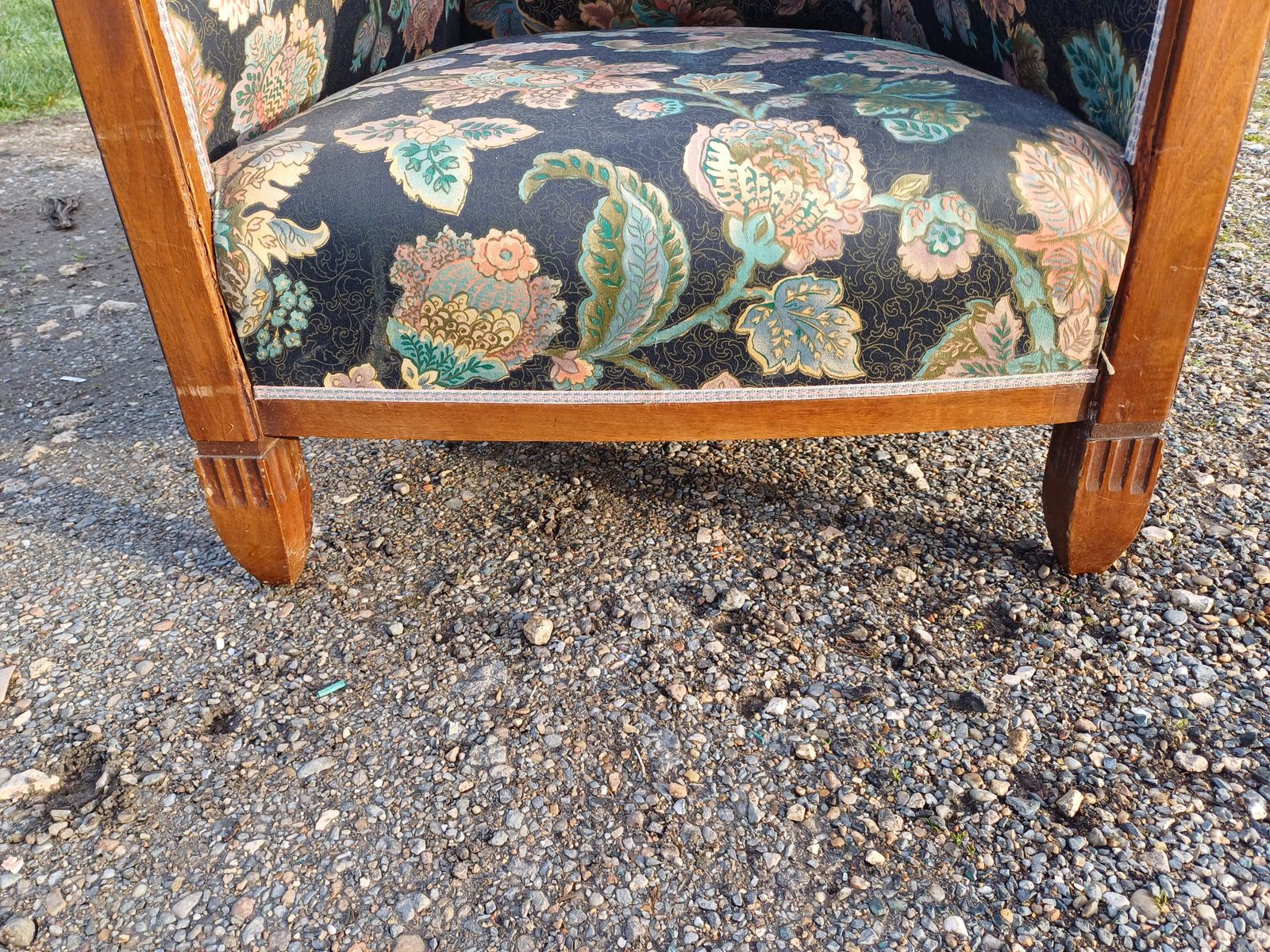 Art Deco Walnut Armchair, 1940s photo buy