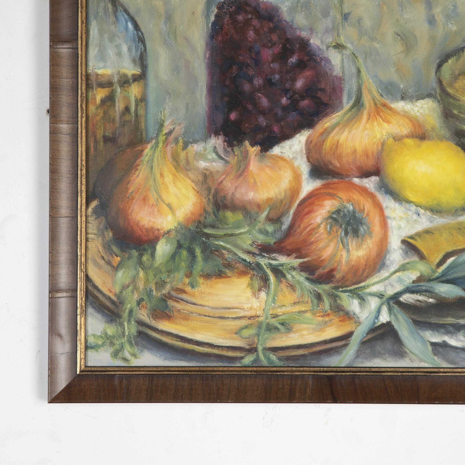 20th Century Oil On Board Still Life Painting photo furniture