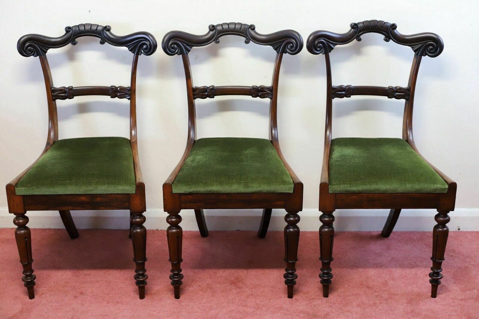 Lovely Set Of Six George IV Rosewood Dining Chairs photo for sale