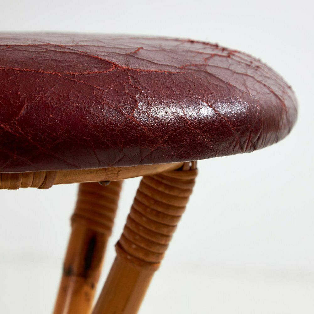Bamboo Bar Stool, 1970s, Vintage photo Furniture