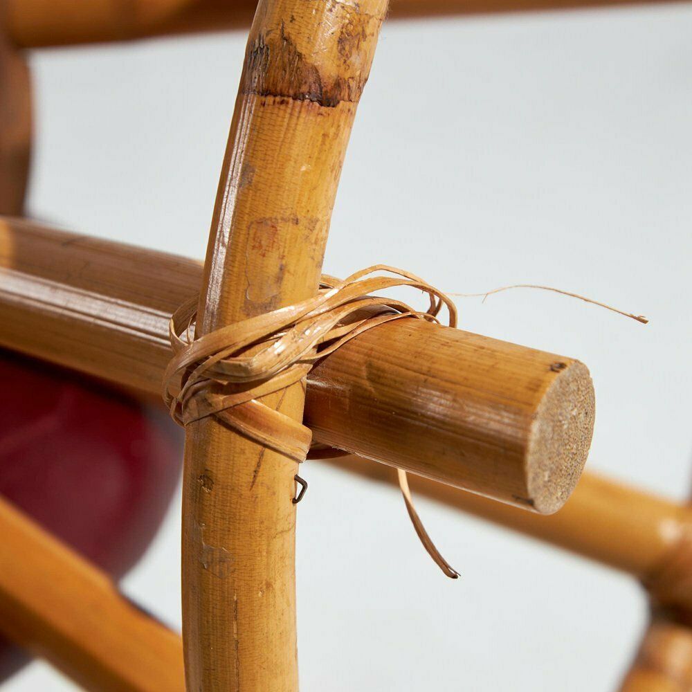 photo vintage Bamboo Bar Stool, 1970s, Vintage