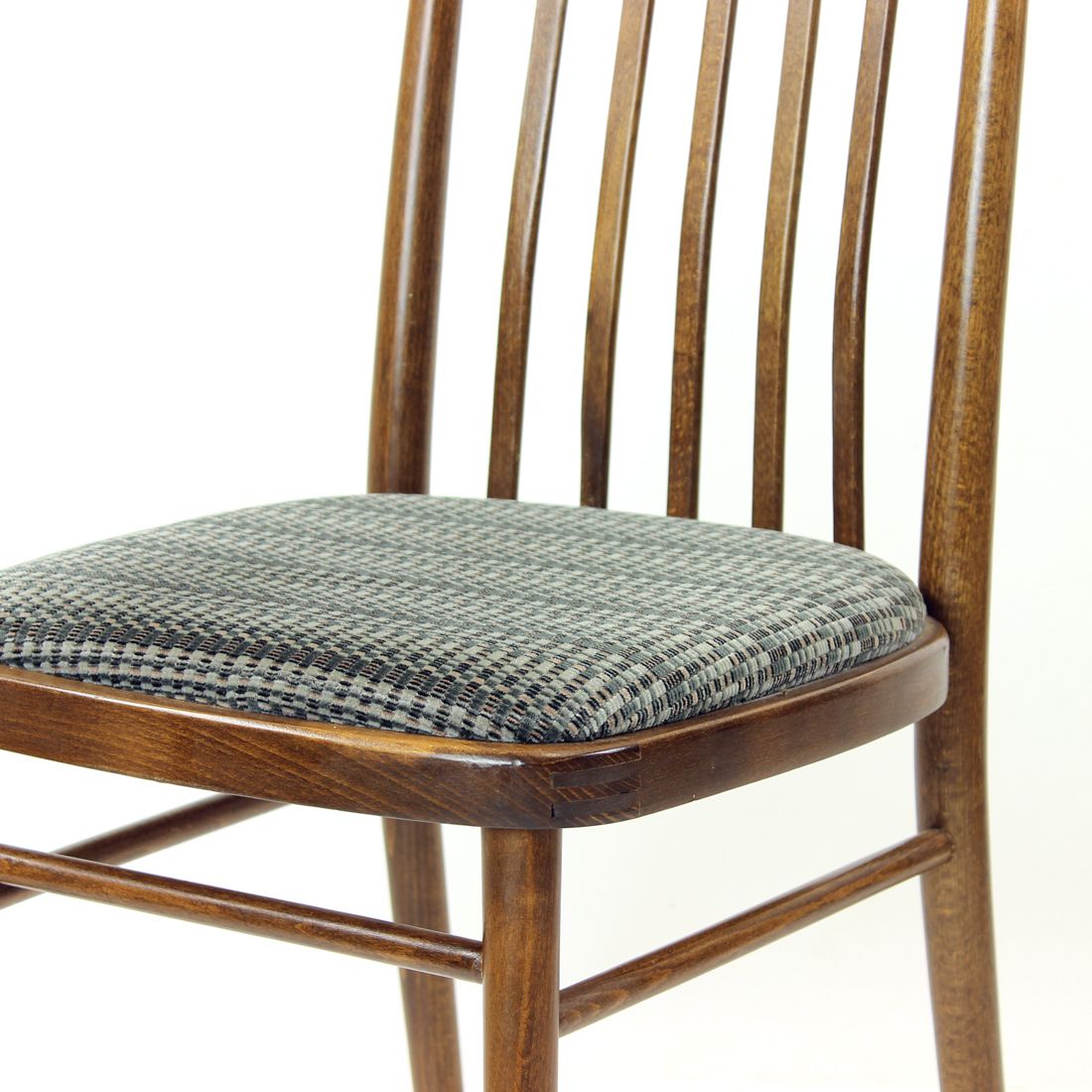 Set Of 4 Dining Chairs In Dark Oak By Ton, Czechoslovakia 1960s photo 660.0