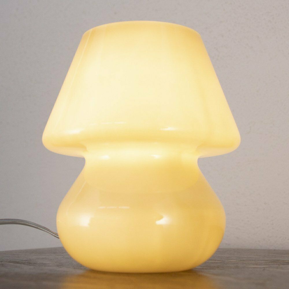 Italian Murano Glass Mushroom Lamps, 1990s, Set Of 2 photo Lighting