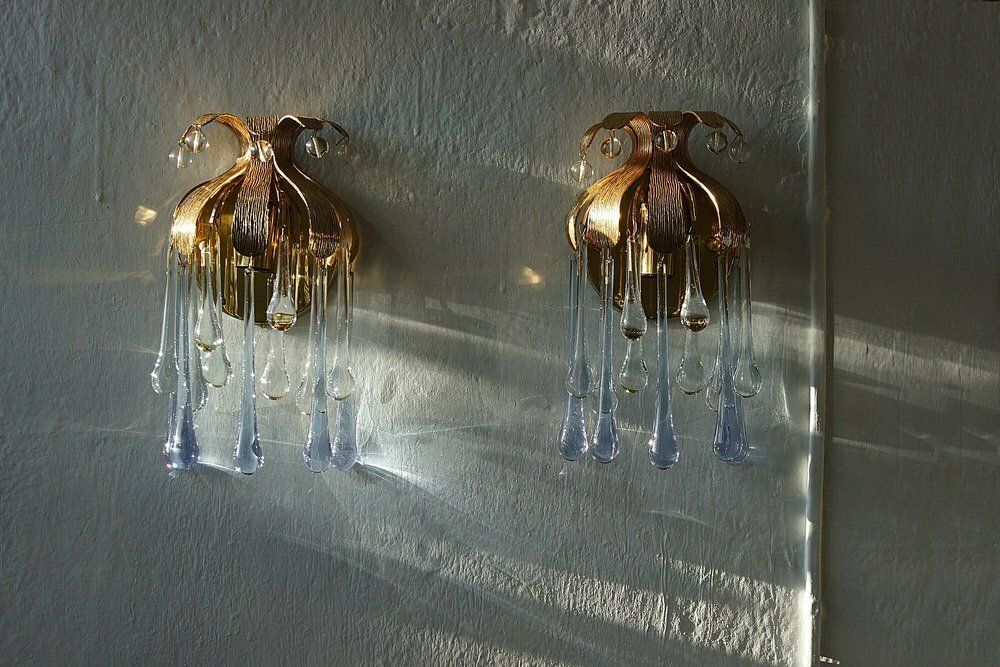 Crystal Wall Lights By Palme & Walter Palwa, 1960s, Set Of 2 photo furniture