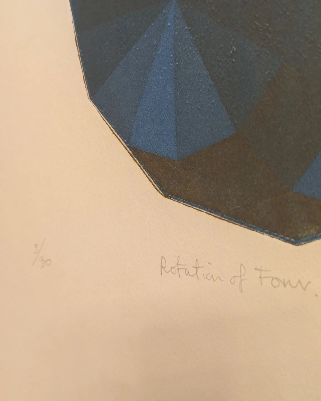 Mid 20th Century Framed Original Print "Rotation Of Four" By Berenice Benjelloun photo furniture