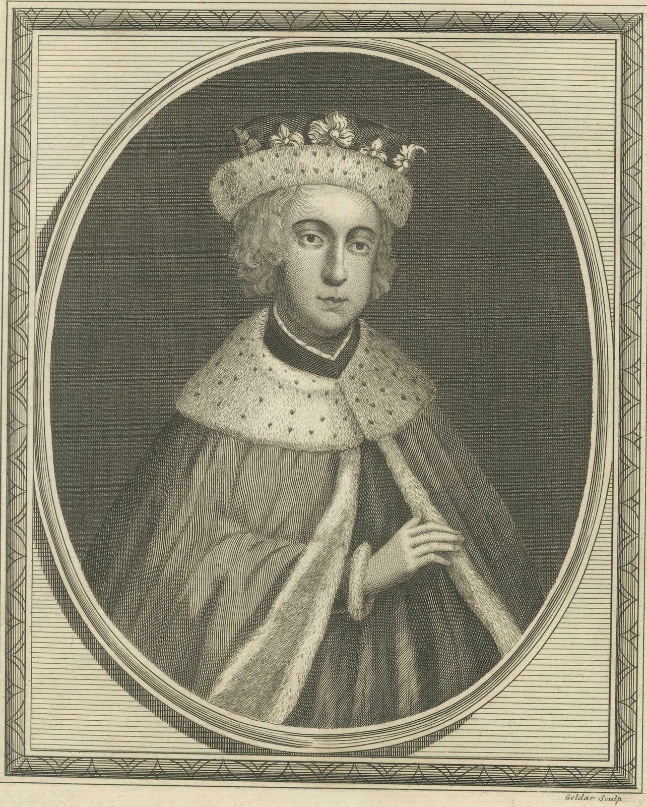 1797 Engraved Portrait Of Young King Edward VI   Reformation Leader photo for sale