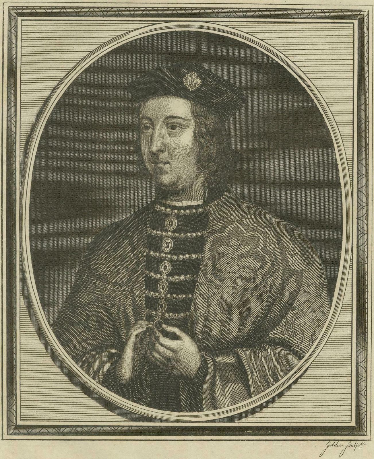 Elegant 1786 Engraved Portrait Of King Edward IV   Royal Majesty photo 317.0