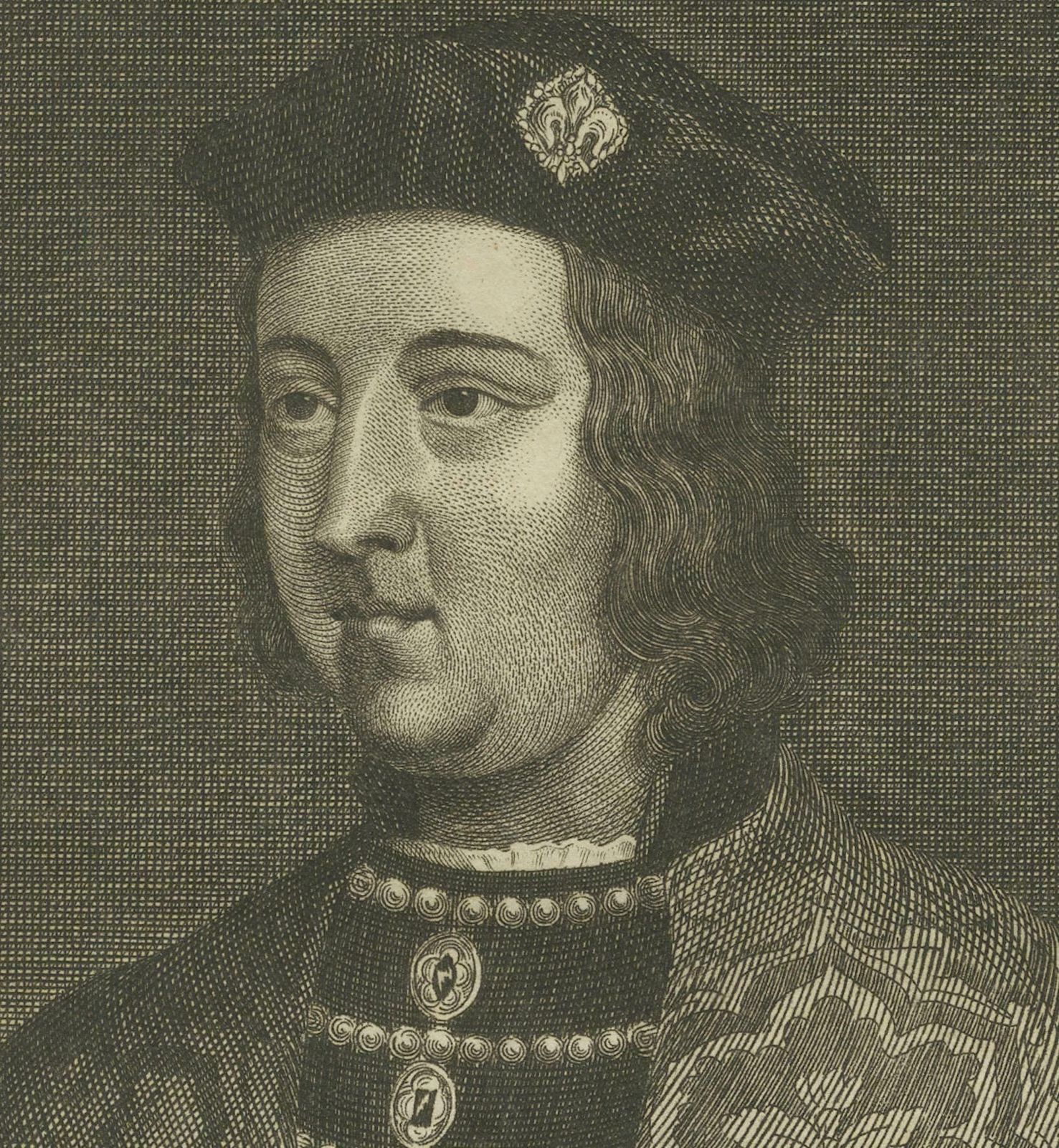 Elegant 1786 Engraved Portrait Of King Edward IV   Royal Majesty photo vinterior