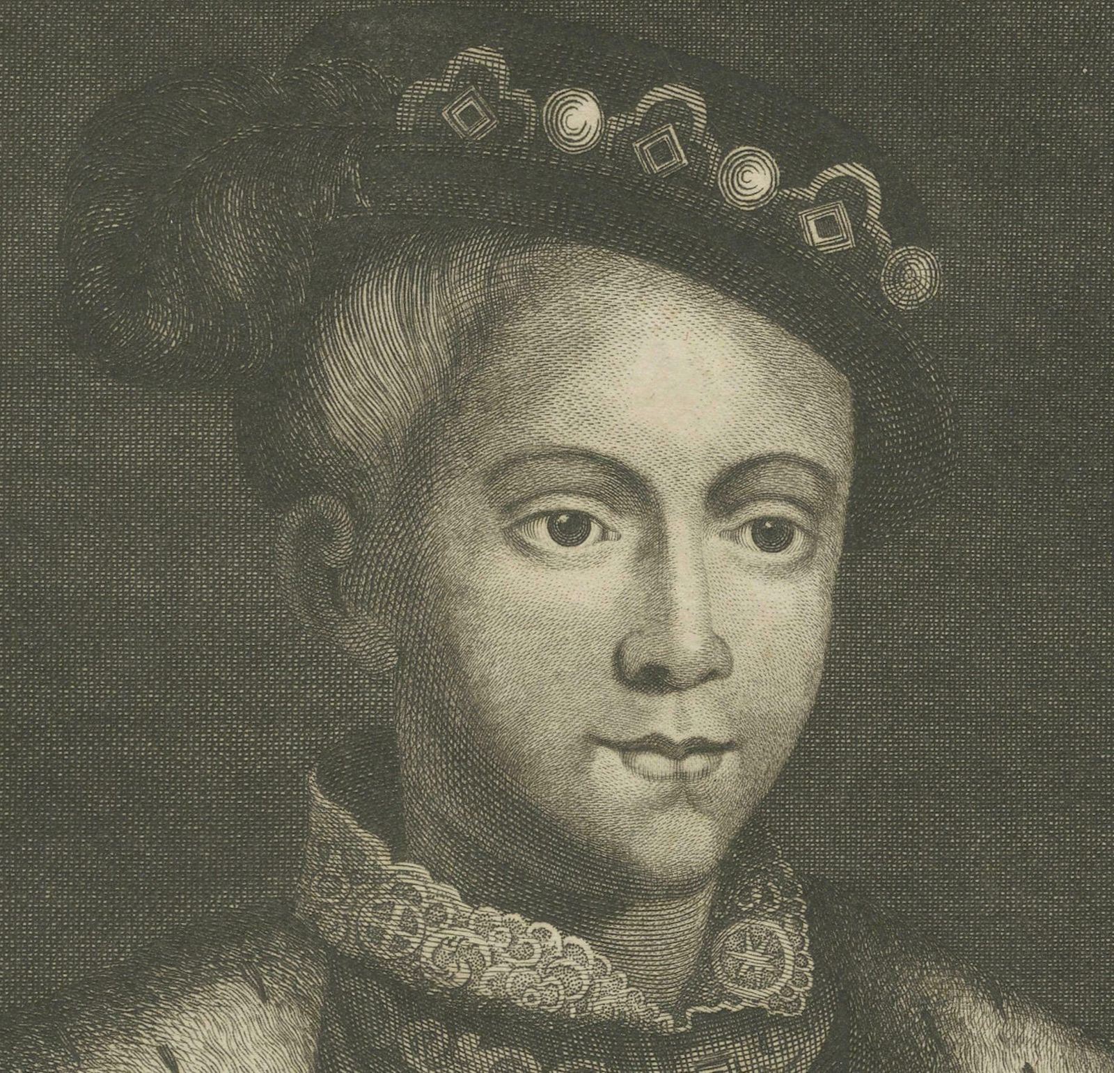 1784 Engraved Portrait Of Edward VI   Young English Monarch photo 219.0