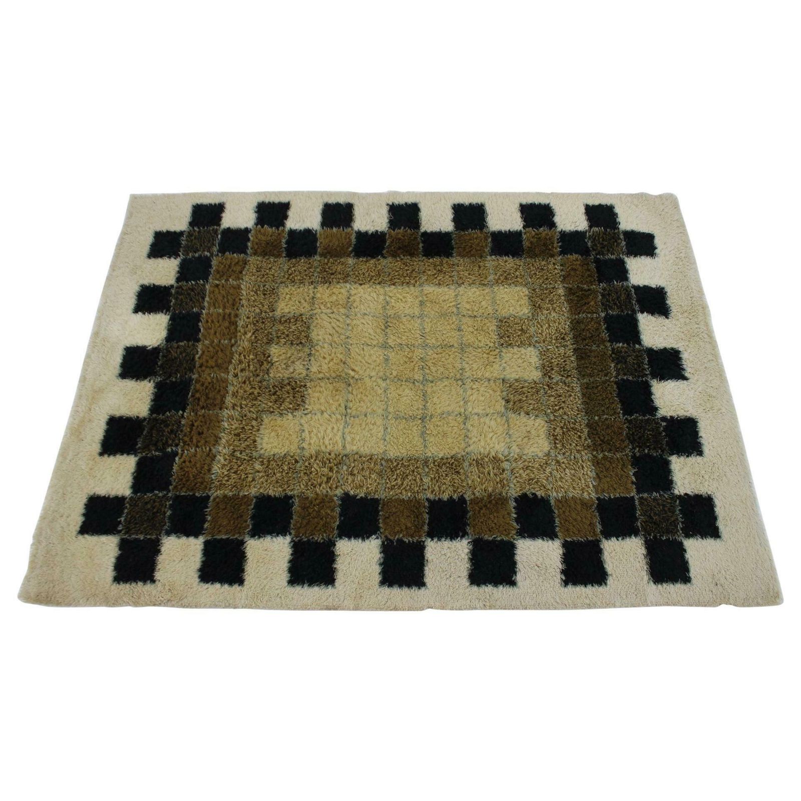 1960s Abstract Wool Carpet By Hojer Eksport Wilton, Denmark