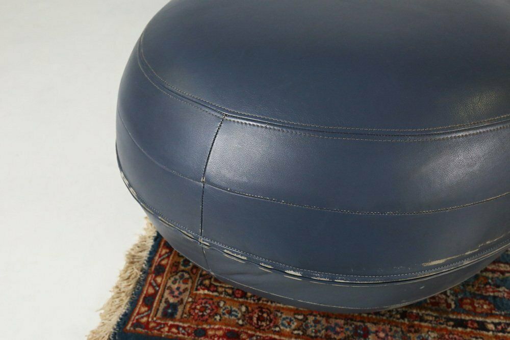 photo vinterior Leather Pouf By Lowie Vermeersch For Durlet, 1999