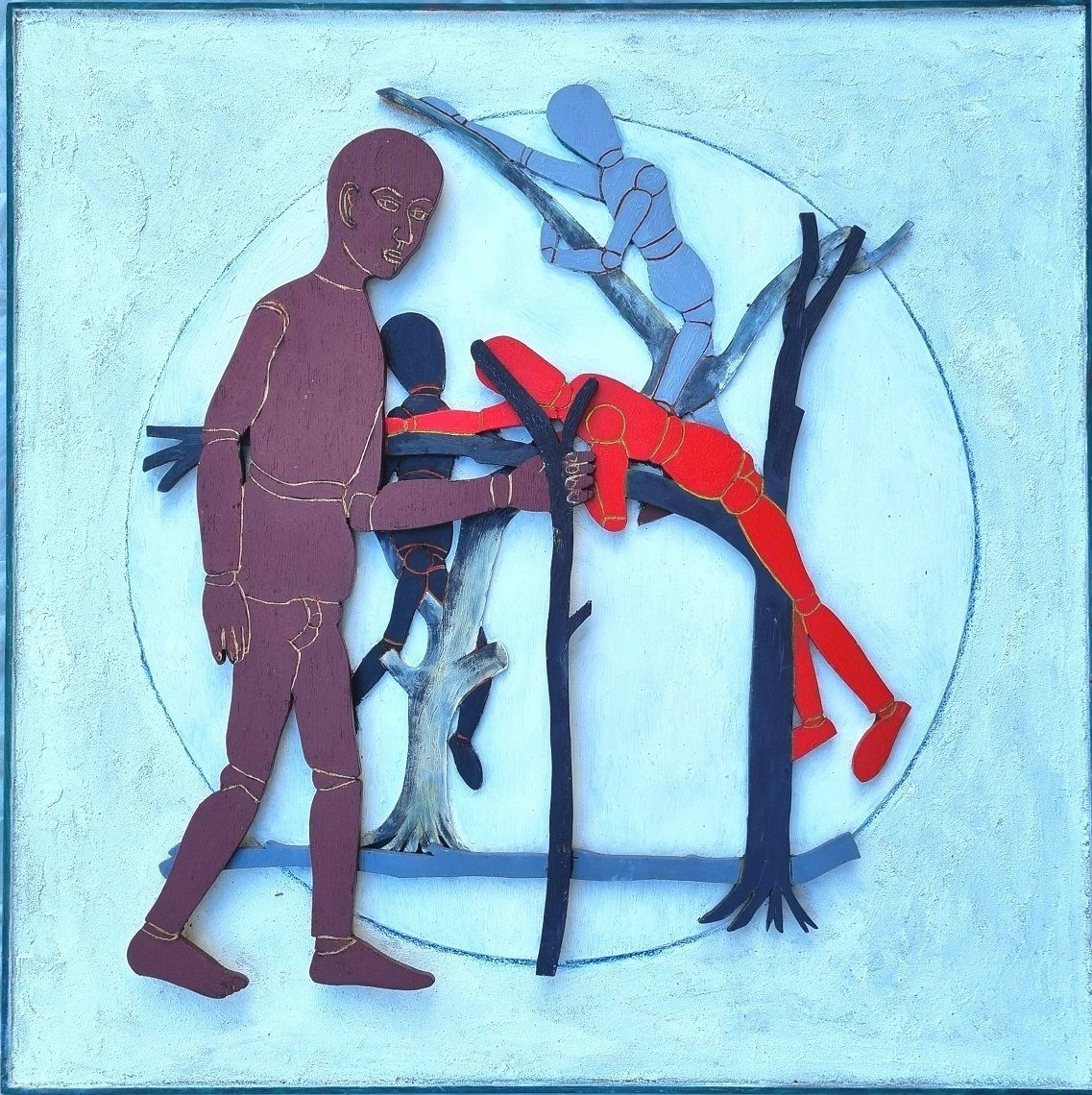 Derek Carruthers   Untitled Relief (Lay Figures), 2000s (Wooden Relief) photo furniture