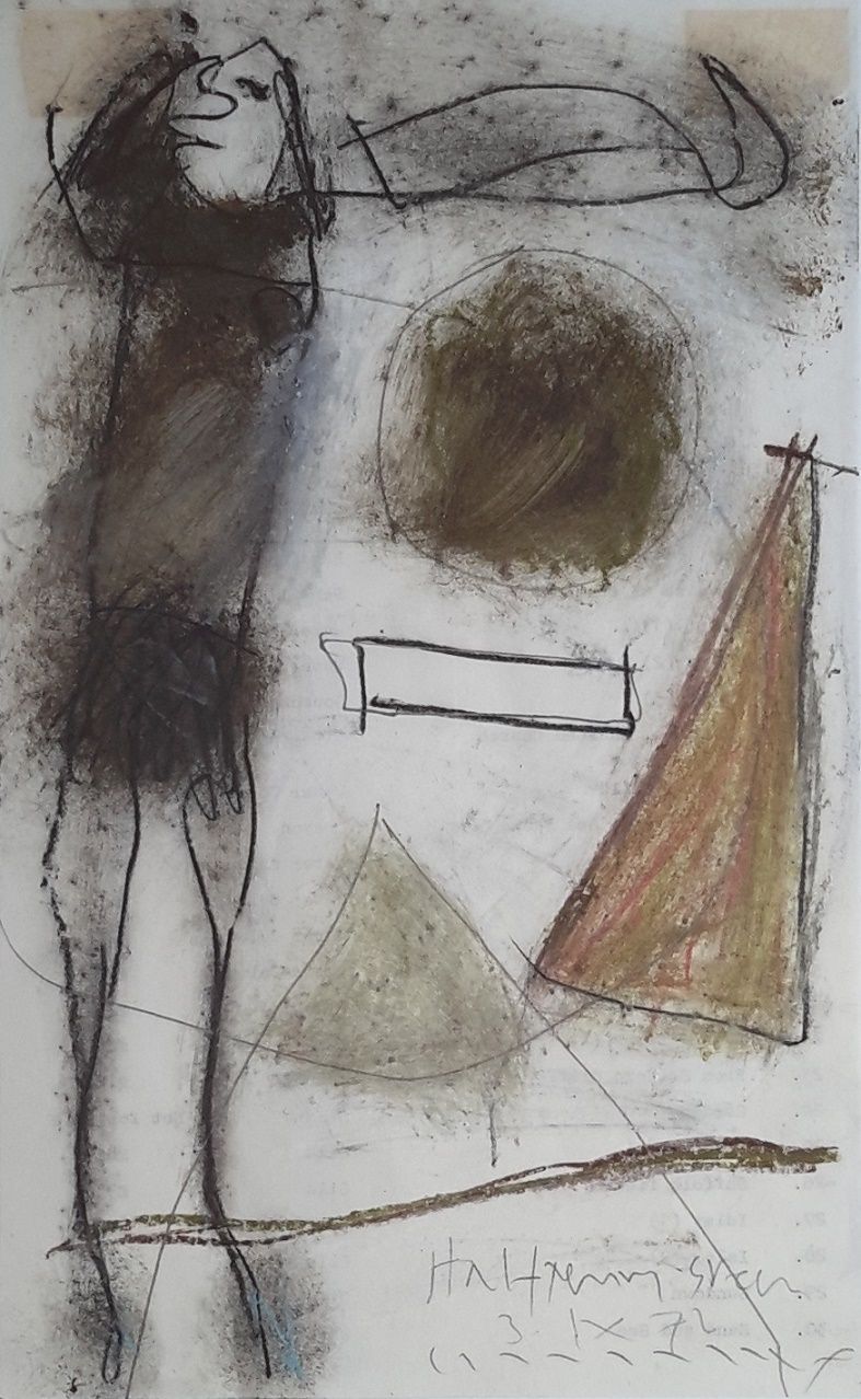 Modern British Art By Roy Turner Durrant   Halfpenny Green, 1970s (Framed Painting In Mixed Media)