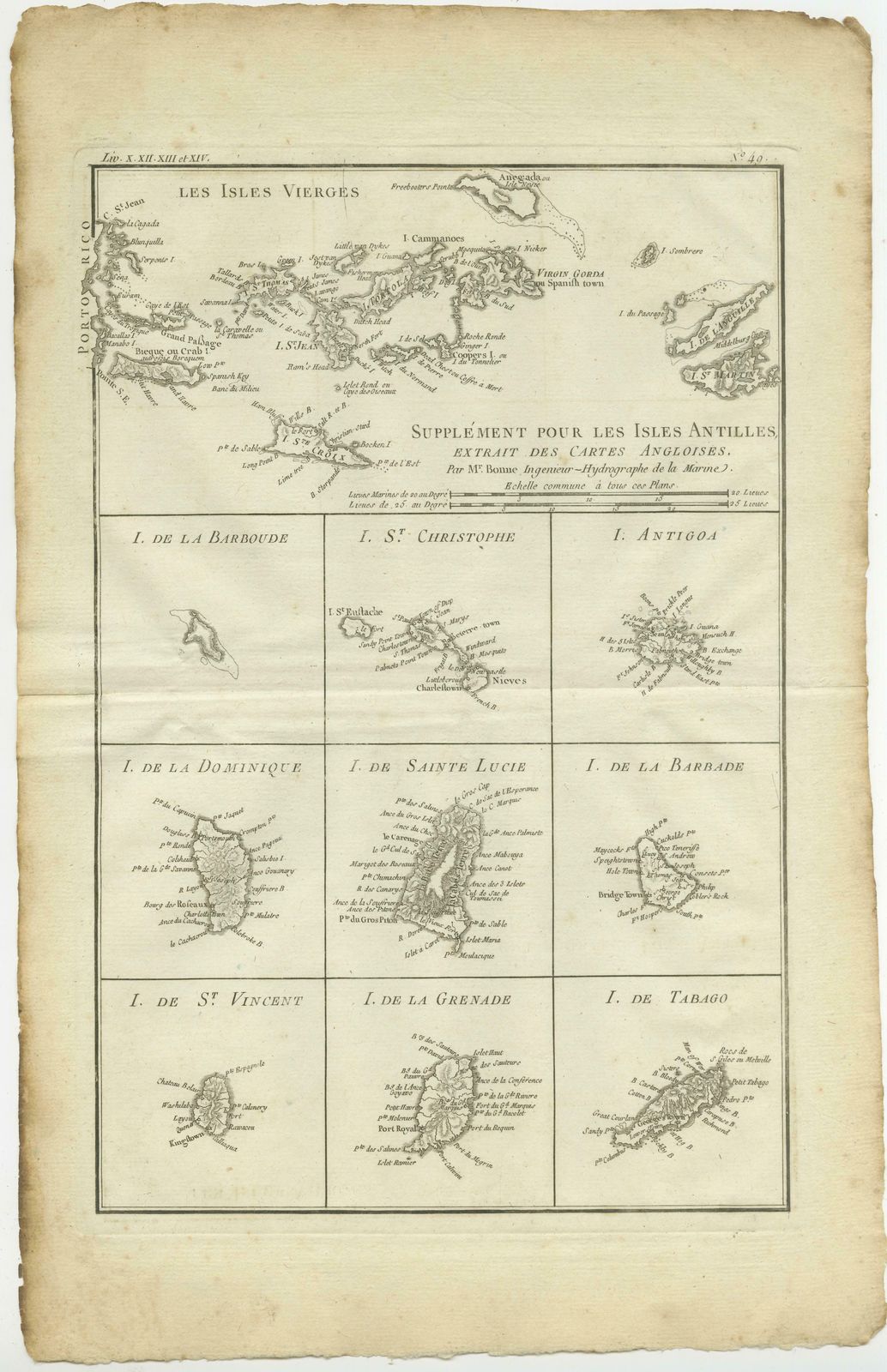 Original Antique Map Of The Virgin Islands With Insets Of Caribbean Isles, 1787 photo furniture