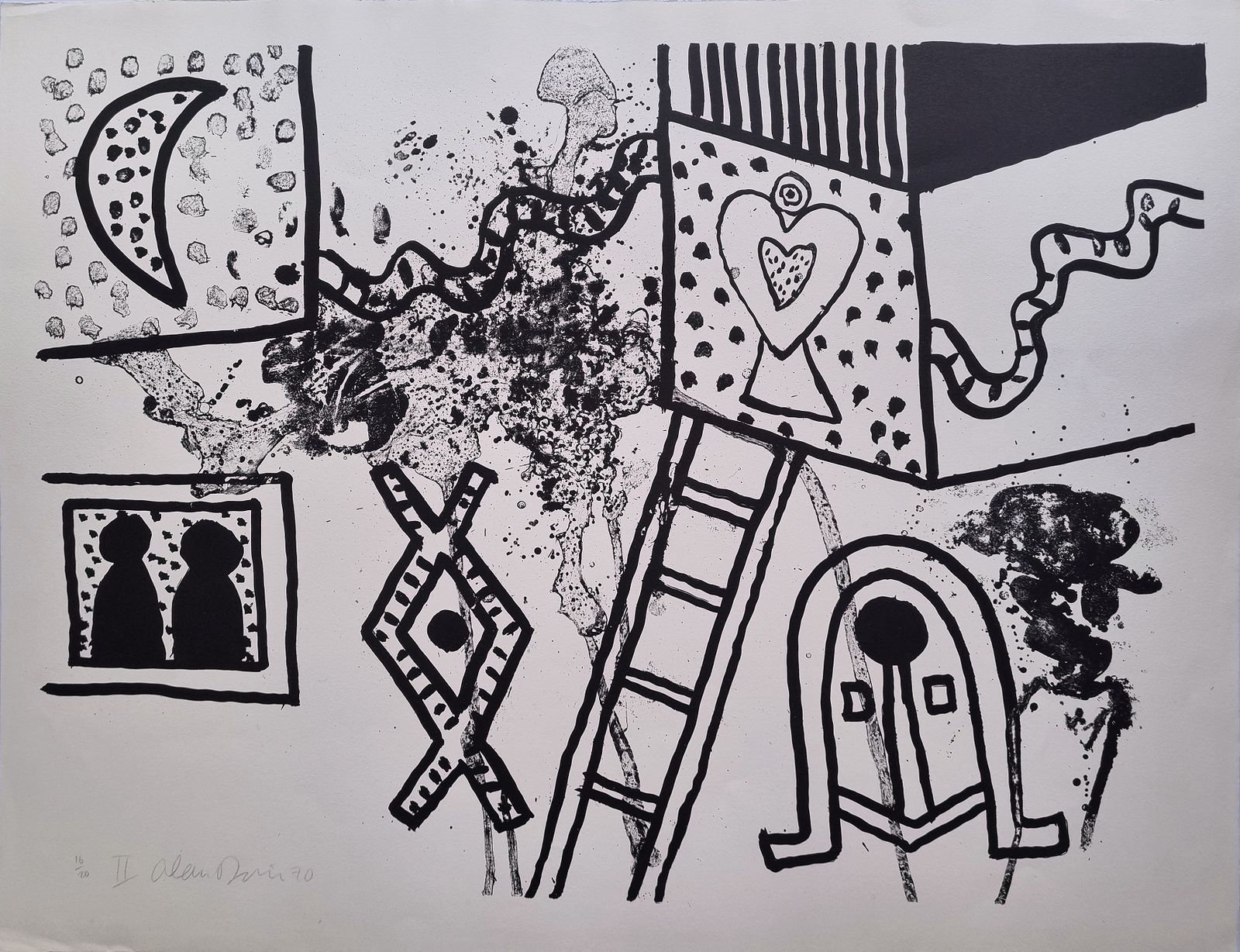 Alan Davie   ‘Foxwatch II’ 1970 (Limited Edition Lithograph)