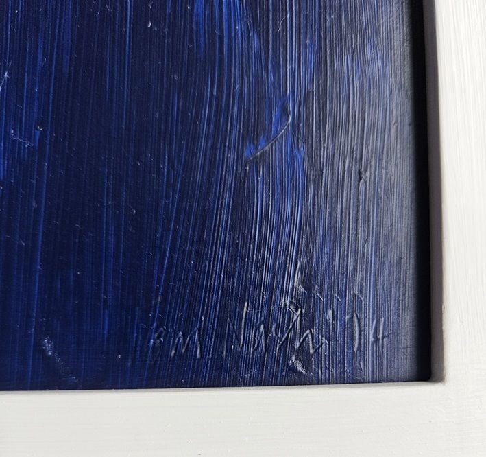 Modern British Art By Tom Nash   Upright Abstract (Framed Painting In Acrylic And Collage) Welsh Artist photo for sale